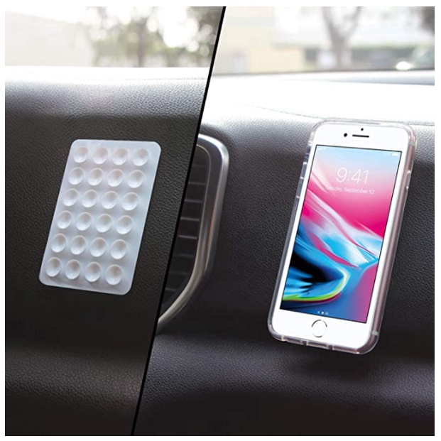 Giá Đỡ Điện Thoại Bằng Silicon Hai Mặt Giác Hút Dính Mạnh Cho Xe Hơi