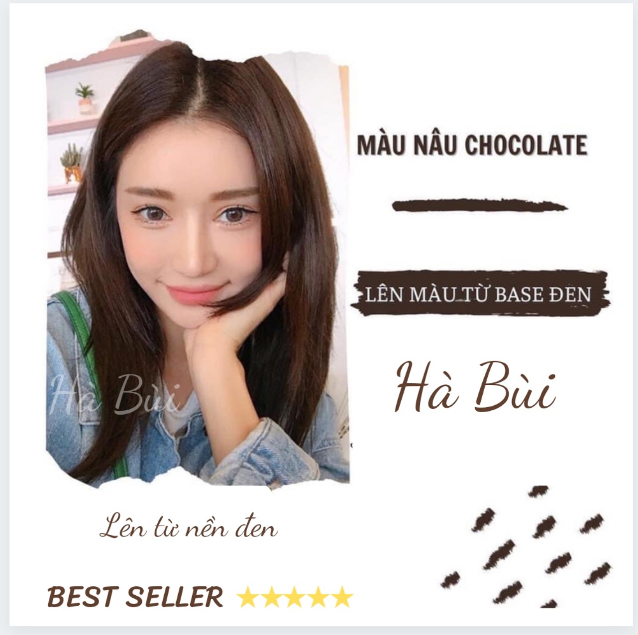 Thuốc Nhuộm Tóc Màu Nâu Sữa Nâu Trà Sữa Chocolate Tặng Oxy Trợ Nhuộm, Siêu Tôn Da