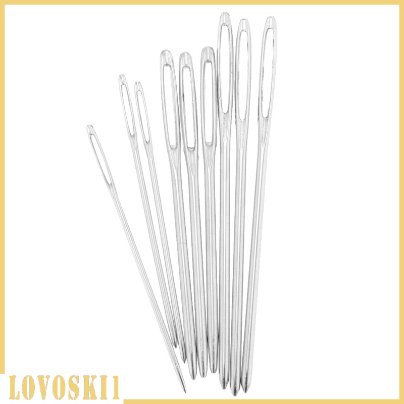 [LOVOSKI1]9pcs Metal Large Eye Blunt Needles Yarn Needles for Knitting Crochet Project