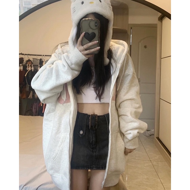 /FREESHIP- ORDERTAOBO / áo khoác zip hoddie chất nỉ bông cao cấp màu ghi xám hottrend nam nữ nhiều size