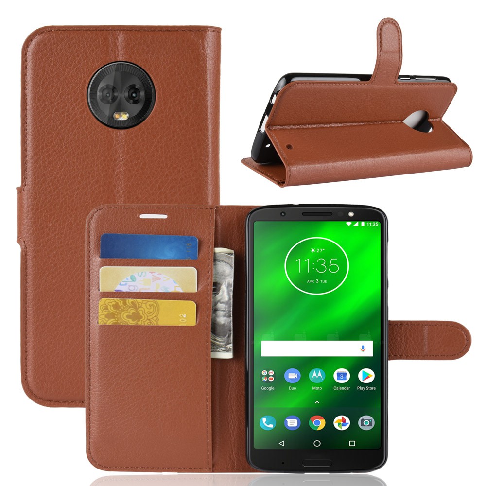 Bao Da Nắp Gập Sang Trọng Có Ví Đựng Thẻ Và Giá Đỡ Cho Motorola Moto G6 Plus 8 Màu Ốp