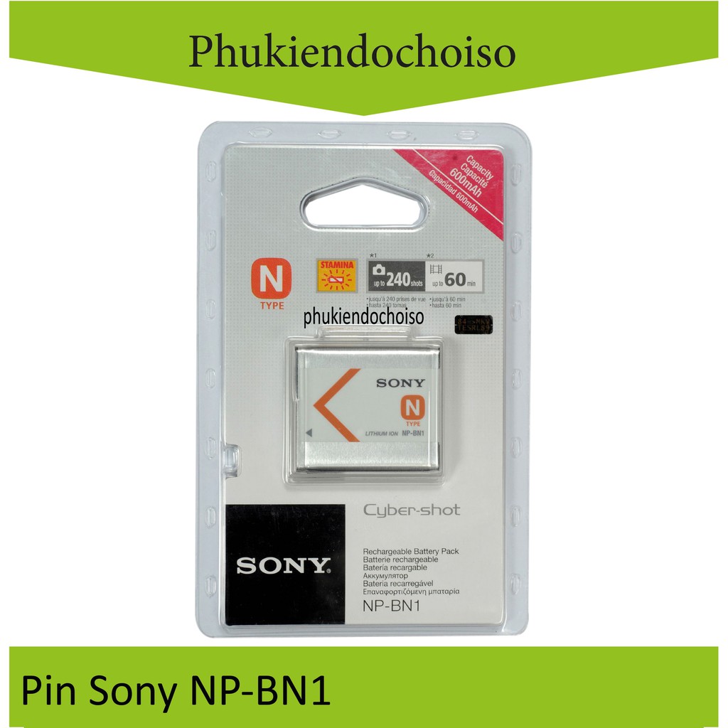 Pin máy ảnh for Sony NP-BN1, Dung lượng cao