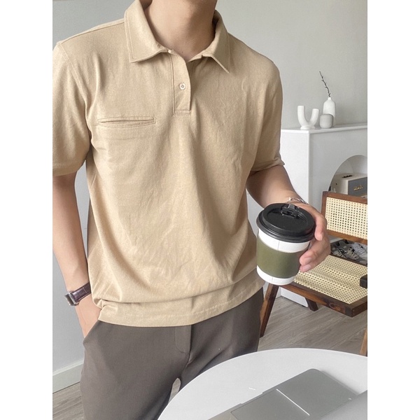 SANTÉ STUDIO - Áo cotton polo trơn nam BY SANTÉ - chất liệu cotton thoáng mát, thấm hút mồ hôi