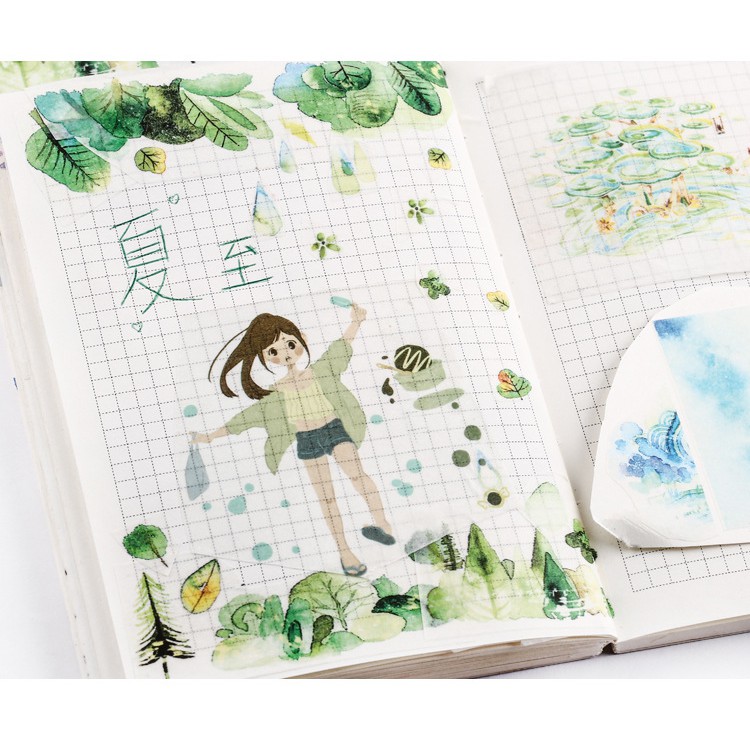 Băng dính washi tape trang trí planner WST131