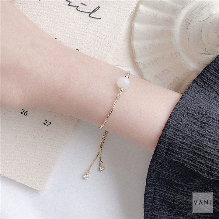 Lắc Tay Nữ Kiểu Khóa Rút Đính Đá Thạch Trong - Vani Store [TS000546-O115]