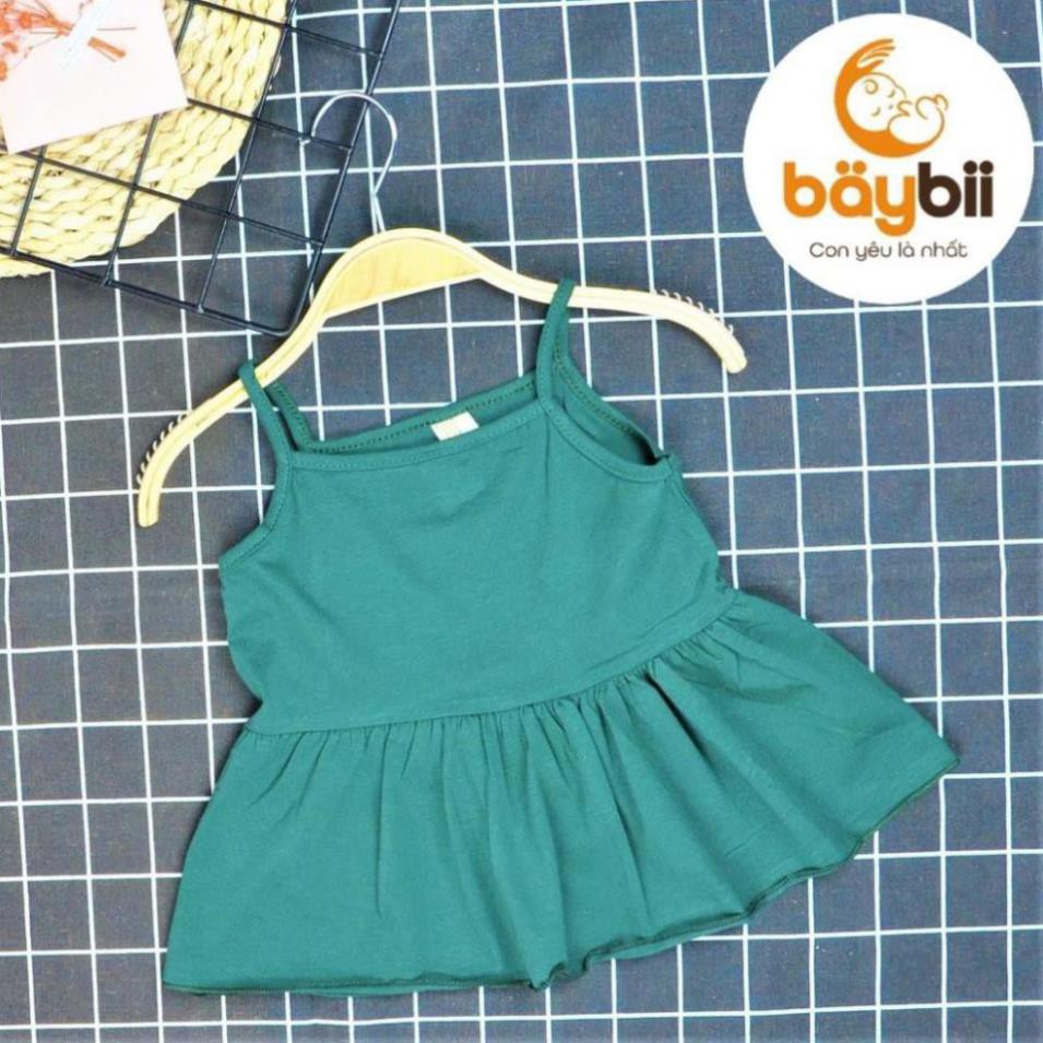 Áo váy Bé Gái Hai Dây Dễ Thương, Chất Cotton Co Giãn 4 Chiều Thoáng Mát BAYBII OFFICIAL