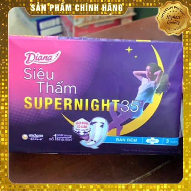 Băng Vệ Sinh Diana Super Night 35cm Có Cánh Ban Đêm