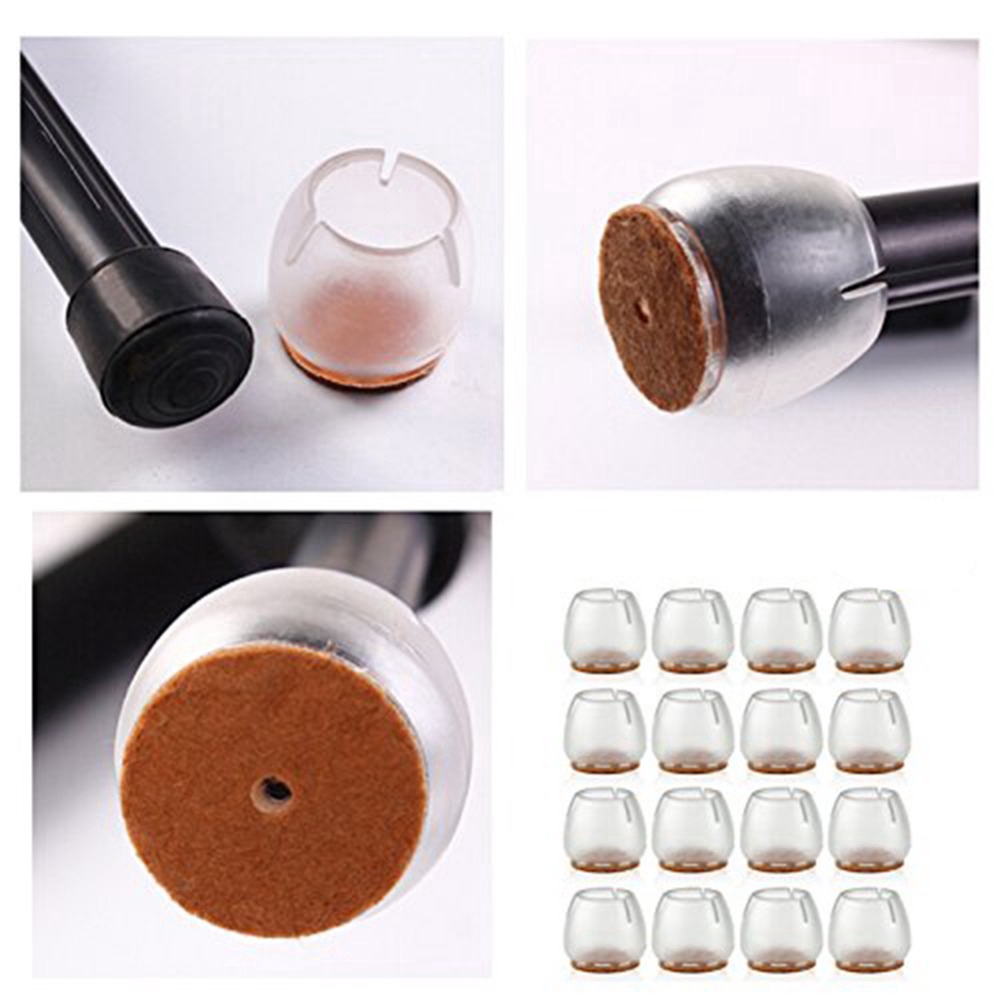 16 Miếng bọc chân bàn ghế bằng silicon chống trượt tiện dụng