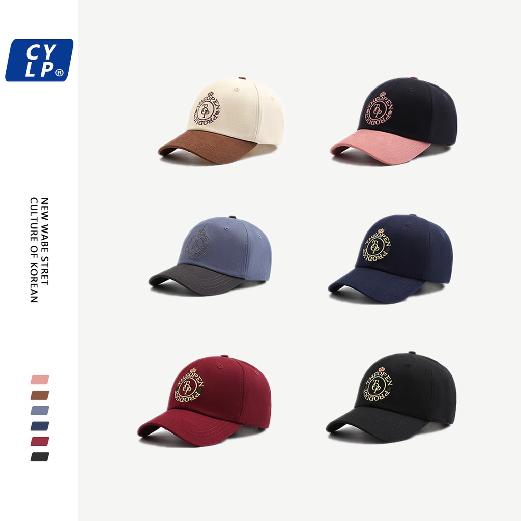 Mũ Lưỡi Trai Thêu Chữ Phối Màu Tương Phản Thời Trang Đường Phố Âu Mỹ Cá Tính Cho Nữ