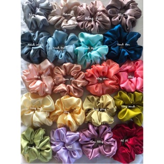 Đồ cột tóc scrunchies vải bóng (P1)