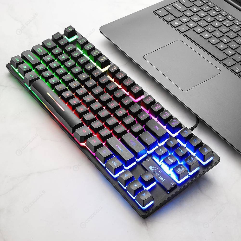 Bàn Phím giả cơ chuyên game Có Dây ZIYOU LANG K16 có LED 87 phím Tenkeyless -dc3721