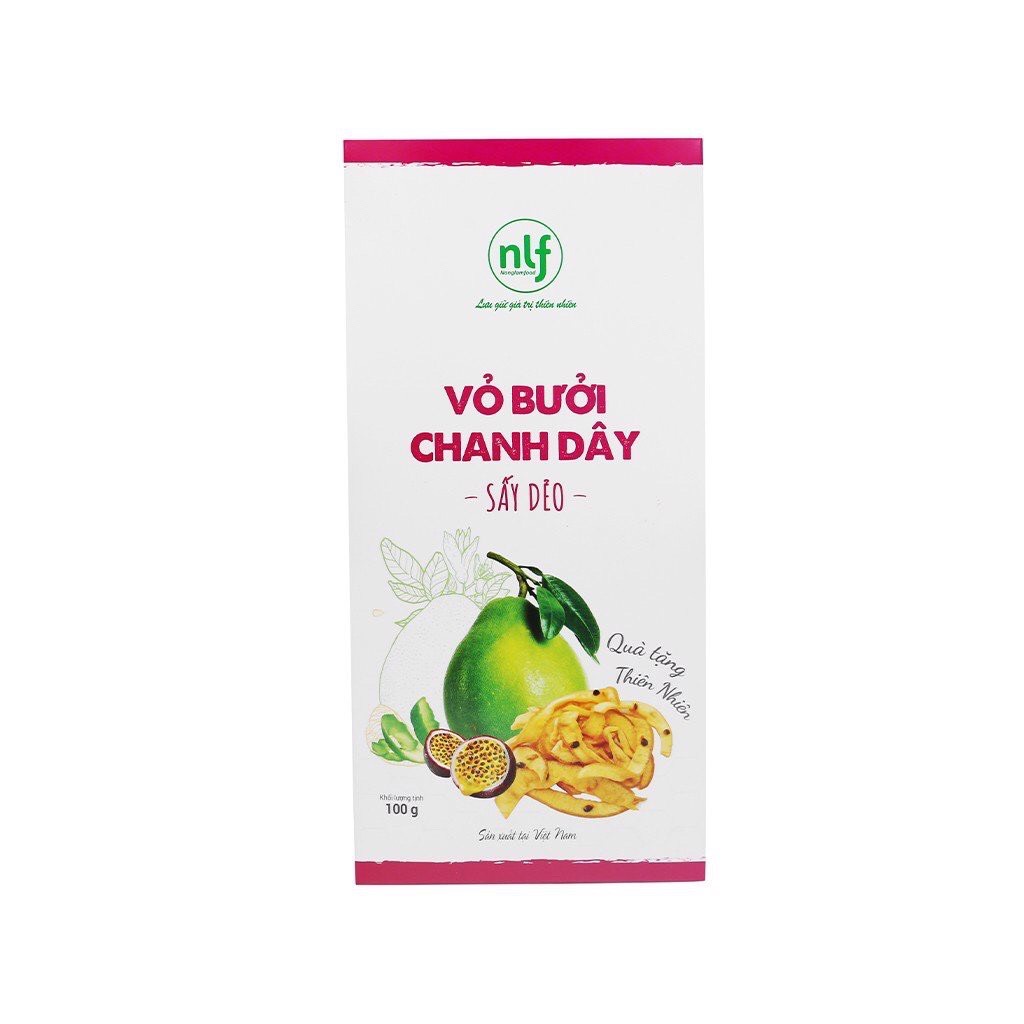 Vỏ bưởi chanh dây sấy dẻo 100g Nông Lâm Food trái cây sấy ít đường giảm cân,ăn kiêng,bổ sung các chất cho cơ thể