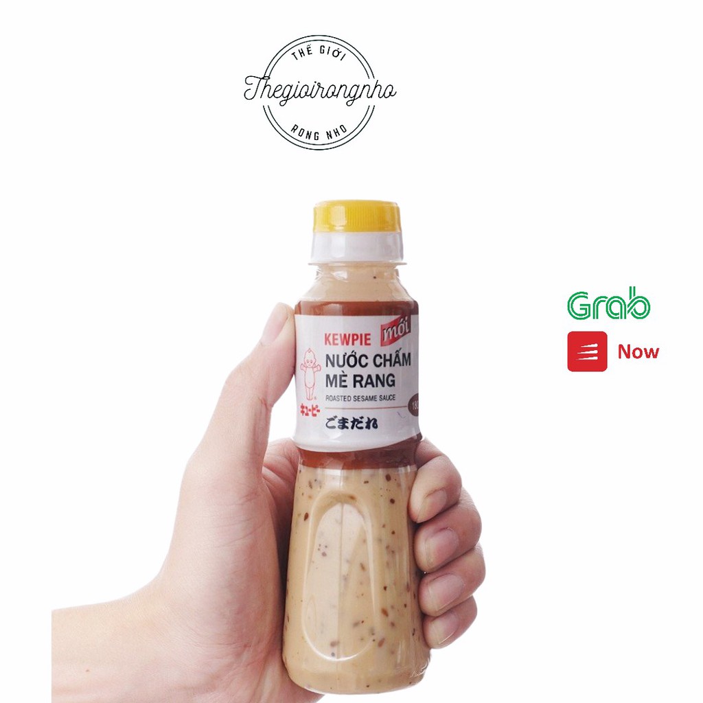 [CHÍNH HÃNG] Nước chấm sốt mè rang Kewpie chai 180ml - Món ngon hơn với sốt mè rang, rong nho kèm sốt mè