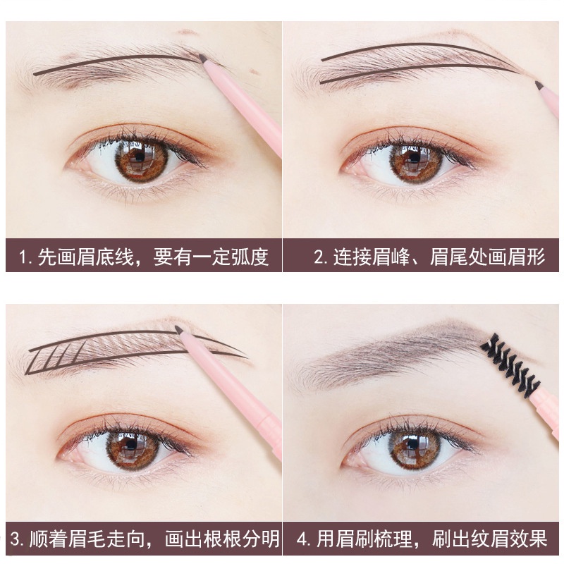 [Hàng mới về] Bút Kẻ Lông Mày Hai Đầu Siêu Mịn Kháng Nước Chống Mồ Hôi