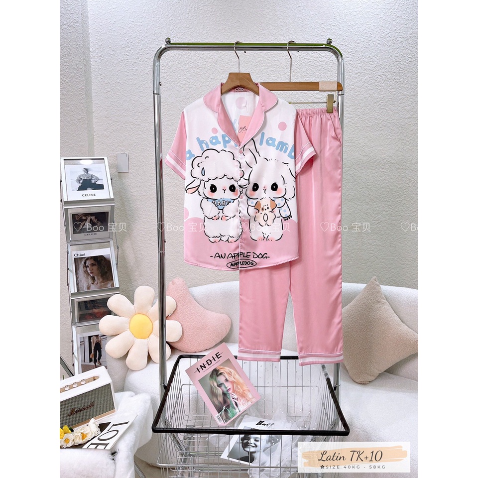 Đồ bộ vải lụa latin cao cấp BOO BOO nhiều mẫu cute mới