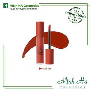 Son kem lì 3CE Soft Lip Lacquer màu Null Set - Đỏ Gạch