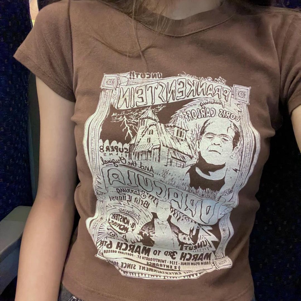 Áo Thun Tay Ngắn Phong Cách Đường Phố Âu Mỹ Cổ Điển Thời Trang Mùa Hè Mới