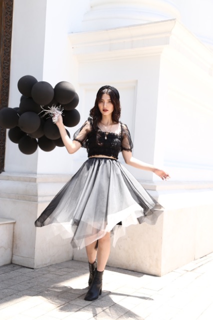 Chân Váy Solited Tulle Mixed Có Bigsize Thiết Kế Tulle Cắt Xẻ Trộn Màu CaoCaobycaochen Có Bigsize