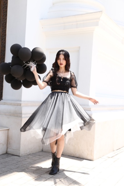 CHÂN VÁY DỰ TIỆC/PROM/ĐI CHƠI - CẮT XẺ MIX TULLE SKIRT