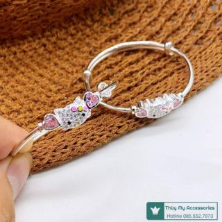 Vòng tay mèo bạc ta cho bé - Thùy My Accessories