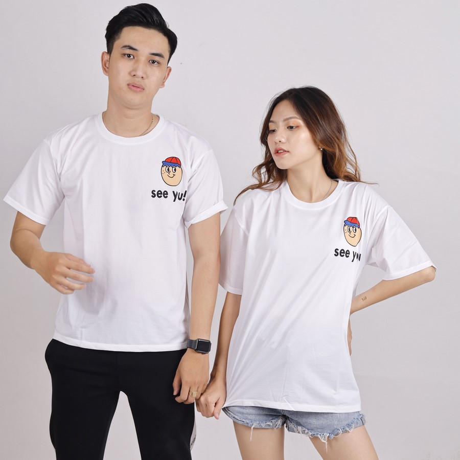 Áo thun thời trang nam nữ MĐ A583 form rộng, in hình, tay lỡ