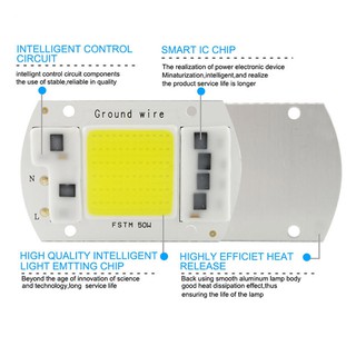 Nhân Pha LED 50w 220v COB sáng trắng 6500K