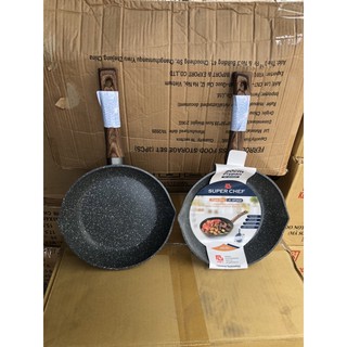 Chảo vân đá đáy từ super chef 2 miệng rót 20cm