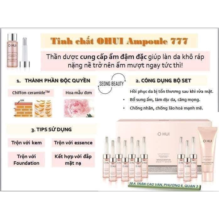 Serum Ohui 777 căng bóng cấp nước 1ml