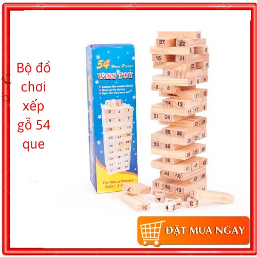 Bộ đồ chơi xếp gỗ 54 que