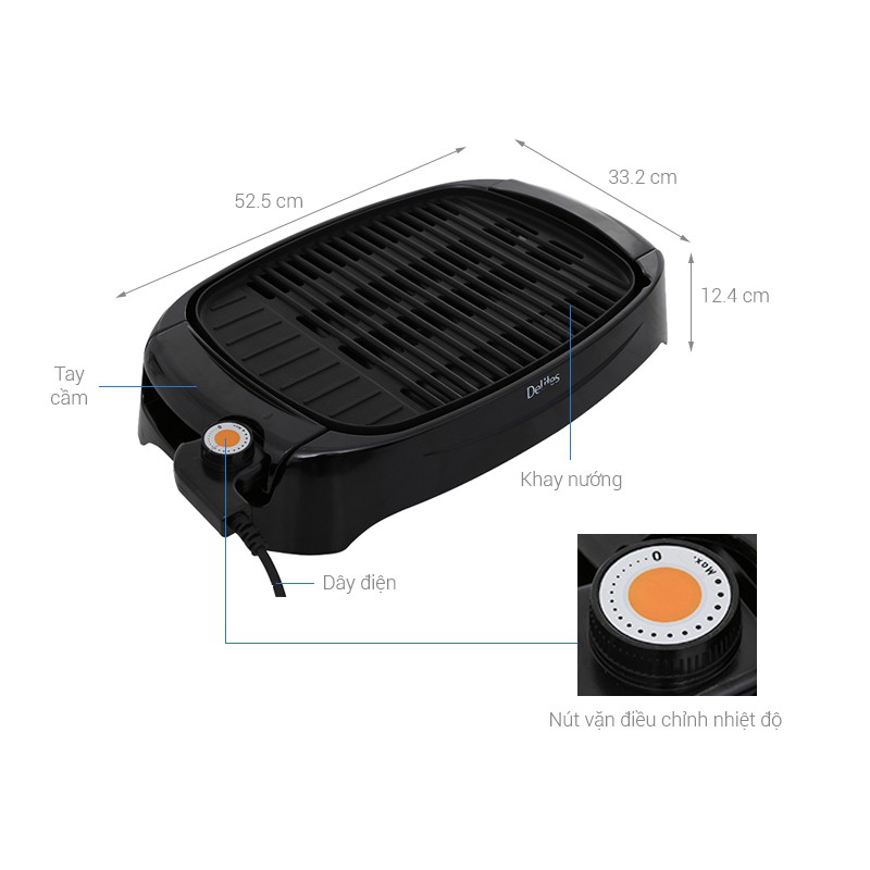 Bếp nướng điện Delites BN02 1800W