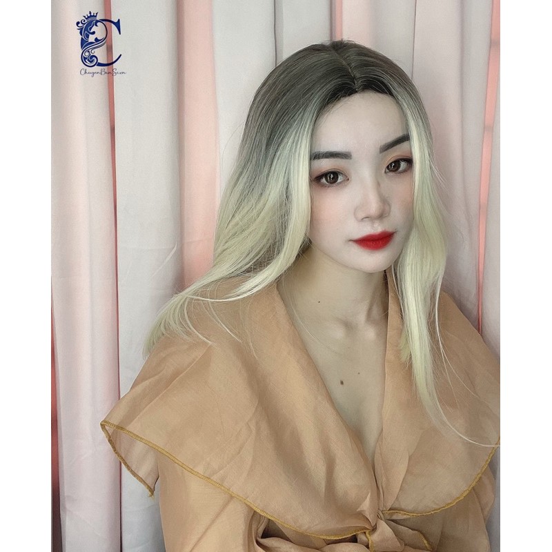 &lt;Ảnh Thật&gt; Tóc Giả Nguyên Đầu Hai Mái Cúp Lửng  Lc316