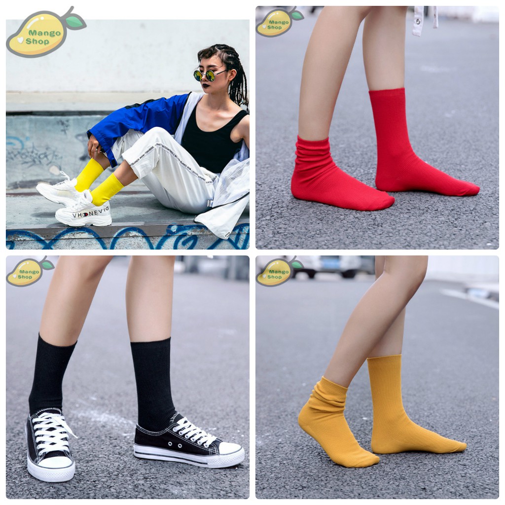 Tất len gân nhỏ mẫu mới cá tính hot trend