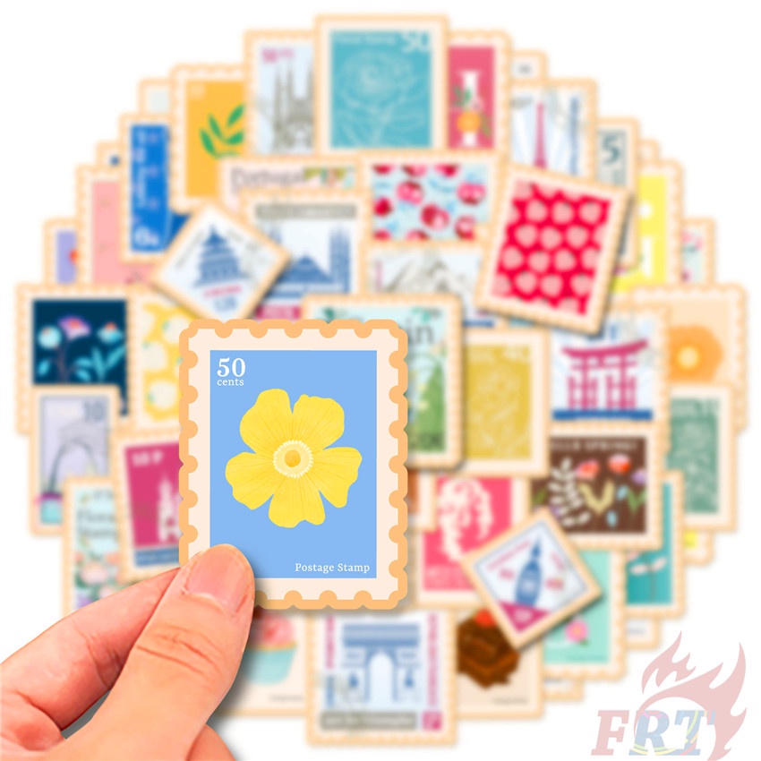 50 Cái / Bộ ❉ Tem Nghệ Thuật Cổ Điển Series 01 Nhãn Dán ❉ Sticker Dán Tường Chống Thấm Nước Họa Tiết Doodle Hợp Thời Trang