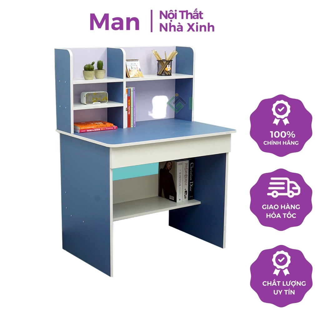 Bàn học kèm kệ sách giá sách cho bé - gp135