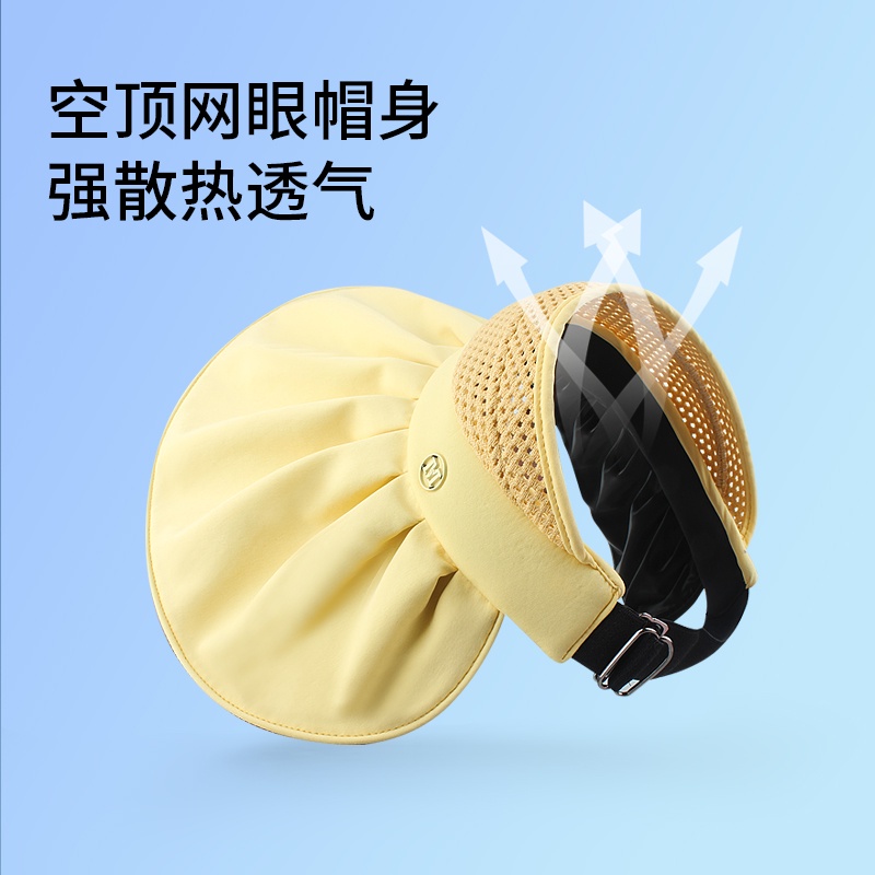 Mũ vành rộng hở chóp chống tia cực tím thời trang mùa hè cho nữ