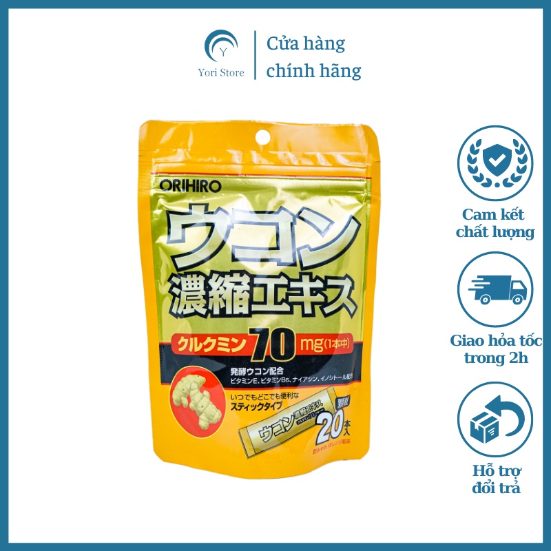 Bột Giải Rượu ORIHIRO Nhật Bản, Hỗ Trợ Bảo Vệ Gan, Dạ Dày và Không Gây Hại Cơ Thể Gói 20 Túi