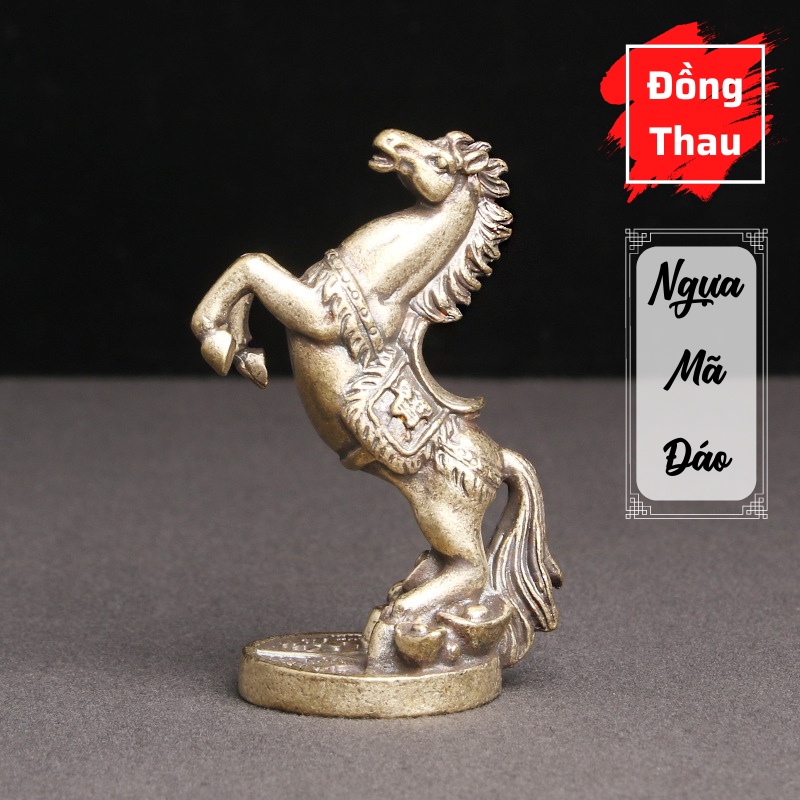 Tượng Trưng Bày Phong Thủy Bằng Đồng Hình Ngựa Mã Đáo Thành Công, Trang Trí, Đem Lại May Mắn
