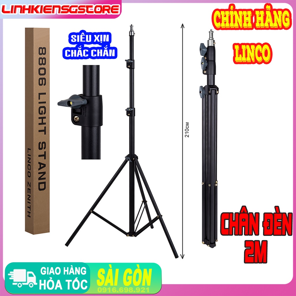 Tripod LincoZenith hộp kim 2m có chân bọc nhựa chống sốc