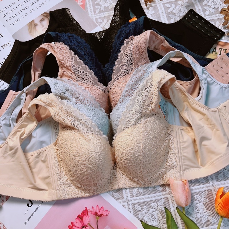 Áo lót định hình bản to 6 cài BigSize Cúp D mút mỏng có gọng dành cho ngực to,mặc áo dài,chống chảy xệ