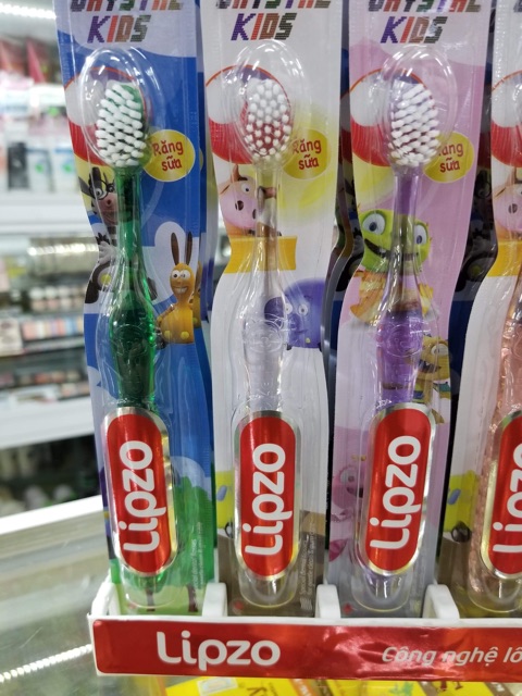 Bàn chải đánh răng cho bé Lipzo Crystal Kids 1-5 tuổi