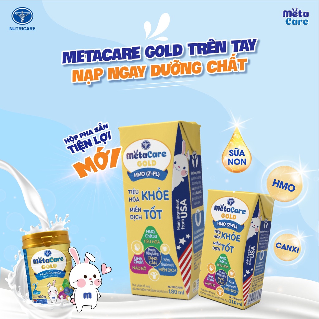 Thùng sữa pha sẵn Nutricare METACARE GOLD (110ml x 48 hộp)