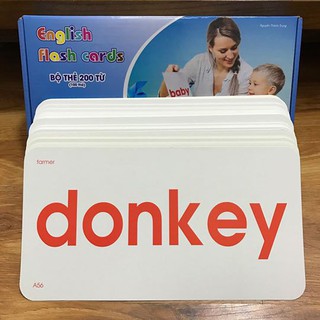 Thẻ Flash Card Học Tiếng Anh Cho Bé - Học Liệu Glenn Doman 100 thẻ