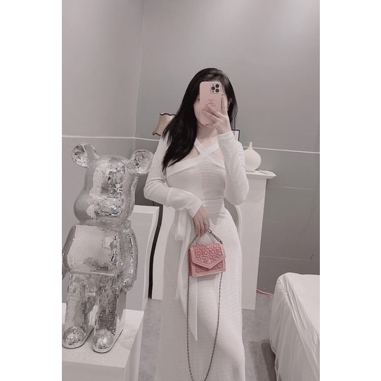 Túi đeo chéo mini nữ C.n.k quai xích mẫu mới kèm dây đeo fullbox