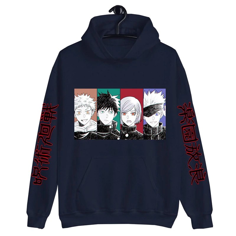 Áo Hoodie Tay Dài In Hình Anime Jujutsu Kaisen