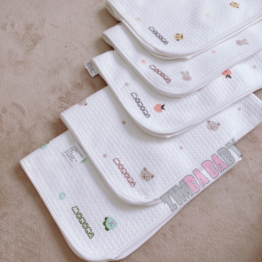 Tấm Lót Chống Thấm Cho Bé Bề Mặt Organic MONONA Siêu Mềm Mịn Thoáng Khí, Miếng Lót Chống Thấm MOCHEE Thay Bỉm Cho Bé