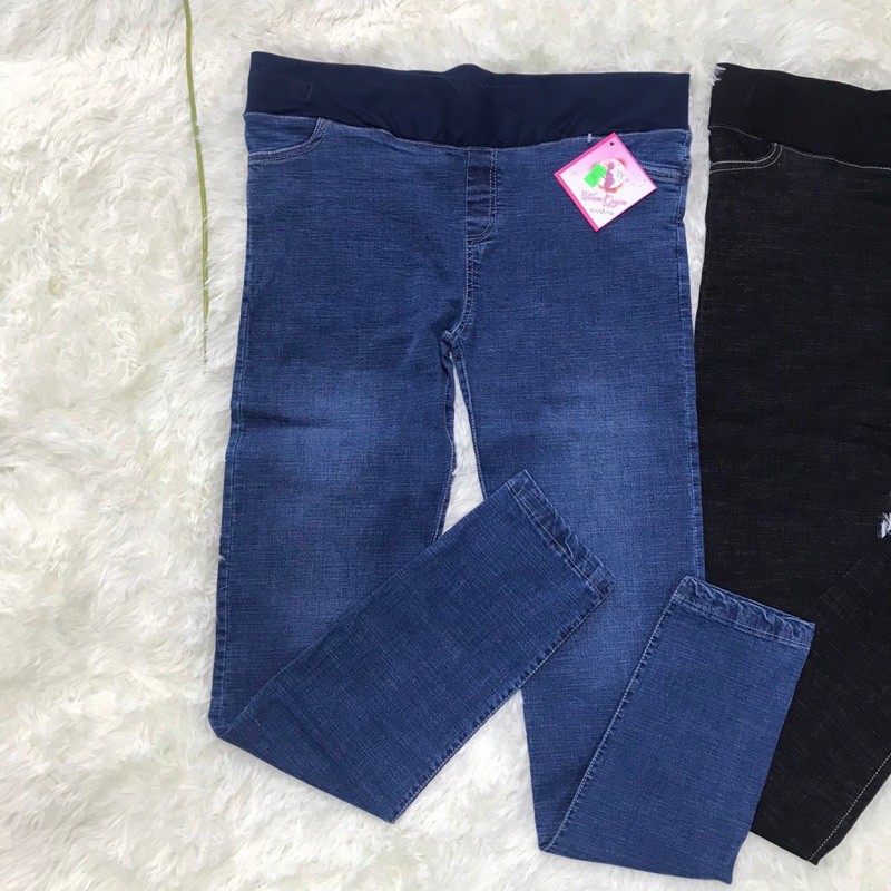 Quần bầu jeans thật cạp chéo có chun chỉnh bụng hàng đẹp (kèm ảnh thật)