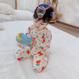 Bộ thun ngủ thun cotton cho bé gái