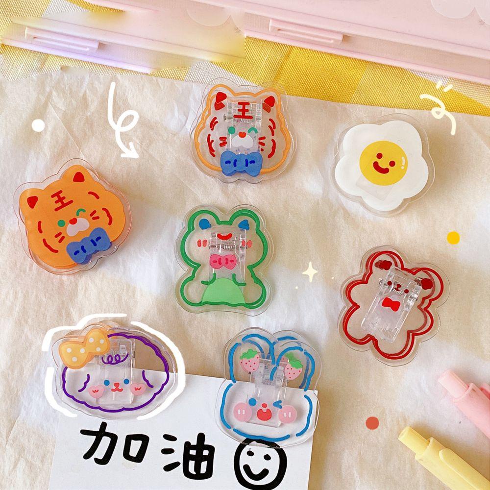 Mmluck Kẹp Giấy Đánh Dấu Trang Sách Trường Học Trong Suốt In Chữ Kawaii