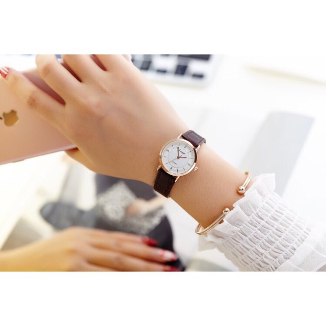 ĐỒNG HỒ NỮ DÂY DA KASIQI MẶT TRÒN CỰC ĐẸP | BigBuy360 - bigbuy360.vn