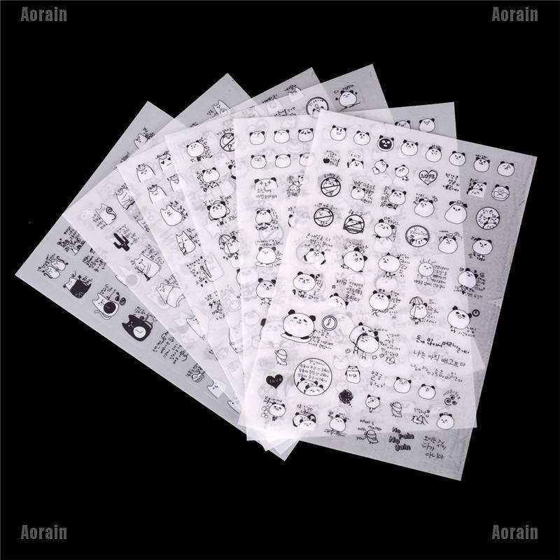 Bộ 6 Miếng Dán Trang Trí Bằng Nhựa PVC Kích Thước 105 x